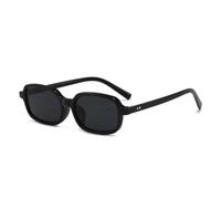 ETETGVG Small Rectangle Sunglasses for Women Fashion Men Leopard Color Uv400 Retro Trending Rivetss(Black Black)