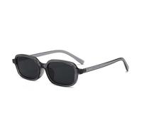 ETETGVG Small Rectangle Sunglasses for Women Fashion Men Leopard Color Uv400 Retro Trending Rivetss(Gray Black)