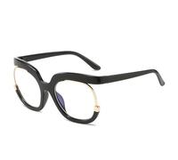 ETETGVG Spectacle Large Glasses for Women Trend Round(Black)