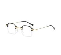 ETETGVG Steampunk Small Sunglasses for Men Fashion Driving Glasses Leopard Punk Uv400(BlackWhite Clear)