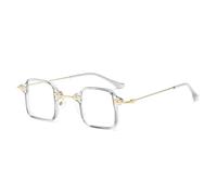 ETETGVG Steampunk Small Sunglasses for Men Fashion Driving Glasses Leopard Punk Uv400(Grey Clear)