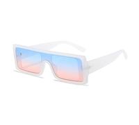 ETETGVG Sunglasses for Woman Men Retro One Piece Outdoors Travel Driving Uv400(Clear Blue Pink)