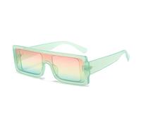 ETETGVG Sunglasses for Woman Men Retro One Piece Outdoors Travel Driving Uv400(Green Yellow Pink)