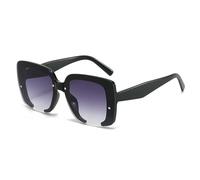ETETGVG Sunglasses for Women Men Vintage Large Frame Lady Outdoors Driving Uv400(Black Gradient Gray)