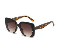 ETETGVG Sunglasses for Women Men Vintage Large Frame Lady Outdoors Driving Uv400(Leopard Gradient Tea)