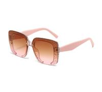 ETETGVG Sunglasses for Women Men Vintage Large Frame Lady Outdoors Driving Uv400(Pink Tea Pink)