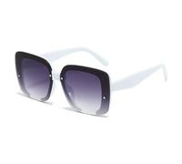 ETETGVG Sunglasses for Women Men Vintage Large Frame Lady Outdoors Driving Uv400(White Gradient Gray)