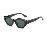 ETETGVG Trendy Cat Eye Sunglasses for Women Men Vintage Outdoor Travel Uv400(Black Gray)
