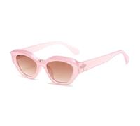 ETETGVG Trendy Cat Eye Sunglasses for Women Men Vintage Outdoor Travel Uv400(Pink Gradient Tea)