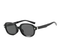 ETETGVG Trendy Oval Fashion Folding Sunglasses for Women Men Luxury Driving Retro Travel Driving Uv400(Black Gray)