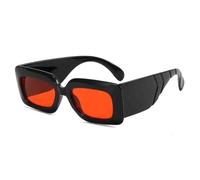 ETETGVG Trendy Punk Snakeskin Sunglasses for Women Men Drive Travel Street Photography Uv400(Black Red)