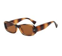ETETGVG Trendy Rivet Small Frame Sunglasses for Women Men Luxury Outdoor Driving Retro Uv400(Stripe Brown)