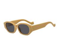 ETETGVG Trendy Steampunk Small Frame Sunglasses for Women's Men's Retro Summer Cycling Travel Uv400(Brown Gray)