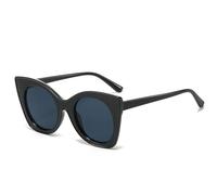 ETETGVG Vintage Cat Eye Sunglasses for Men Women Trendy Outdoors Travel Uv400(Black Gray)