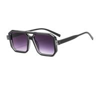 ETETGVG Vintage Double Bridge Sunglasses Women Square Frame Luxury Shades Sun Glasses Female Eyewear UV400,gray,one size