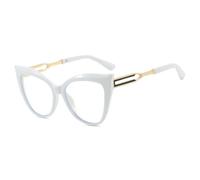 ETETGVG Vintage Luxury Cat Eye Sunglasses for Women's Men's Hollow Out Metal Leg Travel Drive Uv400(White Clear)