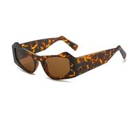 ETETGVG Vintage Luxury Hip Hop Cat Eye Sunglasses for Women Men Outdoor Travel Uv400(Leopard Brown)