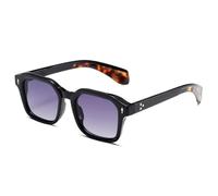 ETETGVG Vintage Rivets Sunglasses for Women Men Gradient Rectangle Punk Steampunk Uv400(Gradient Grey)