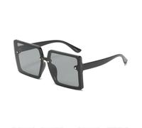 ETETGVG Vintage Sunglasses for Women Men Luxury Big Frame Glasses Trendy Outdoor Travel Uv400(Black Gray)