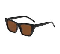ETETGVG Women Cat Eye Sun Glasses Fashion Square Sunglasses Minimalist Eyewear UV400,black brown