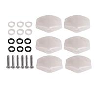 ETFBUY 24pcs White ABS Big Square Shape Guitar Tuning Peg Buttons Tuners Machine Handle Replacement Buttons Tip Tuning Key Button Heads for Folk Electric and Acoustic Guitar
