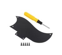 ETFBUY 3 Ply LEFT HANDED Black Pickguard Fits SG Standard Guitar with Cross and Slotted Double Head Detachable Screwdriver