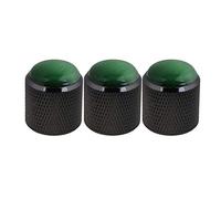 Etfbuy 3Pcs Electric Potentiometer Volume Tone Control Black Metal Dome Bass Volume Tone Knobs