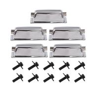 ETFBUY 5 pcs Single End Alloy Snare Drum Lugs 1.89" Replacement Parts Silver with 10pcs Black M5x16mm Screw