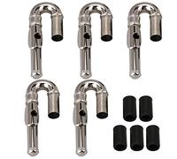 Etfbuy 5 Pieces Copper with Nickel Plated Flute Curved Head Joint Flute Accessories Parts