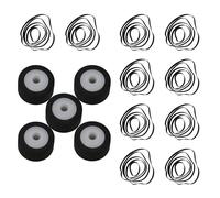 ETFBUY 50 Pcs Recorder Rubber Belts 40-135mm Mix Flat Cassette Belt 4mm Width with 5 Pcs Audio Pressure Belt Pulley Wheel