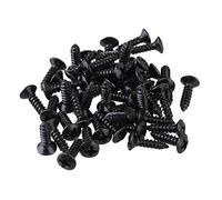 Etfbuy 50pcs Electric Guitar Bass Pickguard Screws Pick Guards Scratch Plate Mounting Screws Black