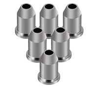 ETFBUY 6 Pcs Guitar Ferrules Guitar String Caps Mounting Buckle Thru Body Ferrules Bushings 0.43x0.31Inch for Guitar Instrument Parts, Chrome
