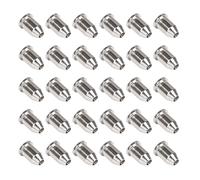ETFBUY 60 Pcs Guitar Ferrules Guitar String Caps Mounting Buckle Thru Body Ferrules Bushings 0.43x0.31Inch for Guitar Instrument Parts, Chrome