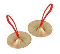 Etfbuy A Pair 9cm Small Brass Cymbal Mini Hand Cymbals Rhythm Beats Percussion Musical Instrument for Beginner