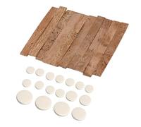 ETFBUY Clarinet Cork Replacement Kit, includes 10 Pcs Natural Clarinet Neck Cork Sheet and 17 Pcs Pads Woodwind Instrument Pads Instrument Accessories Repair Parts