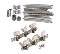 ETFBUY Guitar Replacement Kit, includes 20pcs Copper Fret Wire, 2pcs Guitar String Tree Guide Retainer Spacer Screw, 2pcs Classical Guitar Pearl Flower Head Plastic Column Triple Tuner Peg
