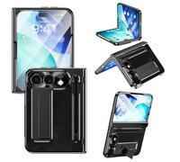 ETGOKJM For iPhone Duo Case with S Pen Holder & Stylus | With Invisible Kickstand,Built in Screen Protector and Hinge Phone Cover for iPhone Duo Case(Black)