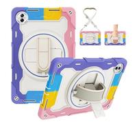 ETGOKJM Shockproof Case for Honor Pad 20 12.1 Inch Tablet (Released 2026), Heavy Duty Kids TPU Kickstand Rugged Protective Cover with Hand Strap Carrying(Pink)