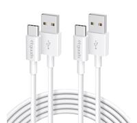 etguuds USB C Fast Charger Cable 3FT, USBA to Type C Car Charger power Cord | USBC Charger Cable for iPhone 17 16 15 Pro Samsung Galaxy S24 S23 S22 S21, Huawei, Xiaomi, Pixel 6 7 (White, 2Pack)
