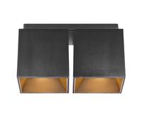 Ethan Kitchen Dining Hallway 2-Spot Surface Downlight Square Ceiling Light in Black Nordlux Black One Size