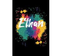 Ethan Notebook: Personalized Notebook/journal With Name For Piper , Birthday Gift For boy and men, Size 6x9, 120 Page background black matte,Ethan