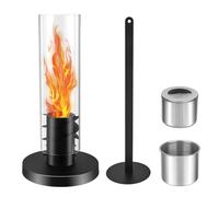 Ethanol Table Fireplace with Spiral Fire for Indoor and Outdoor Use, Table Fire Set for 4H Burning Time with Innovative Burning Technology, Bio Ethanol Fireplace Fire for Living Room, Patio, Garden