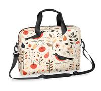 Ethebre Abstract Art Bird Leaves Laptop Bag 16 Inch Laptop Computer Briefcase with Shoulder Strap Business Messenger Bag Travel Work Laptop Case with Multiple Pockets for Men Women