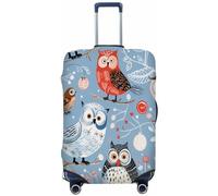 Ethebre Abstract Owls Birds Elastic Luggage Covers, Protective Suitcase Cover Dustproof Scratch Resistant Stretch Luggage Protector for Business Trip Travel, XL for 29-32 in Suitcases