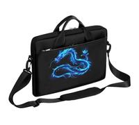 Ethebre Blue Fire Chinese Dragon Laptop Bag 15 Inch Laptop Sleeve Computer Bag with Shoulder Strap Slim Business Briefcase for Women Men Messenger Bag Laptop Case for Work Office Travel