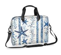 Ethebre Cartoon Starfish Seaweed Pattern Laptop Bag 16 Inch Laptop Computer Briefcase with Shoulder Strap Business Messenger Bag Travel Work Laptop Case with Multiple Pockets for Men Women