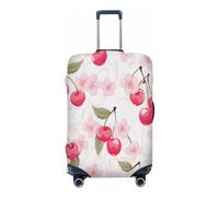 Ethebre Cherry Fruit Cherry Blossoms Elastic Luggage Covers, Protective Suitcase Cover Dustproof Scratch Resistant Stretch Luggage Protector for Business Trip Travel, M for 22-24 in Suitcases