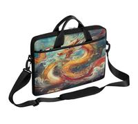Ethebre Chinese Dragon Colorful Clouds Laptop Bag 15 Inch Laptop Sleeve Computer Bag with Shoulder Strap Slim Business Briefcase for Women Men Messenger Bag Laptop Case for Work Office Travel