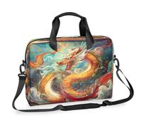 Ethebre Chinese Dragon Colorful Clouds Laptop Bag 16 Inch Laptop Computer Briefcase with Shoulder Strap Business Messenger Bag Travel Work Laptop Case with Multiple Pockets for Men Women