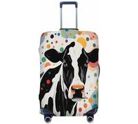 Ethebre Colorful Spotted Cow Elastic Luggage Covers, Protective Suitcase Cover Dustproof Scratch Resistant Stretch Luggage Protector for Business Trip Travel, XL for 29-32 in Suitcases